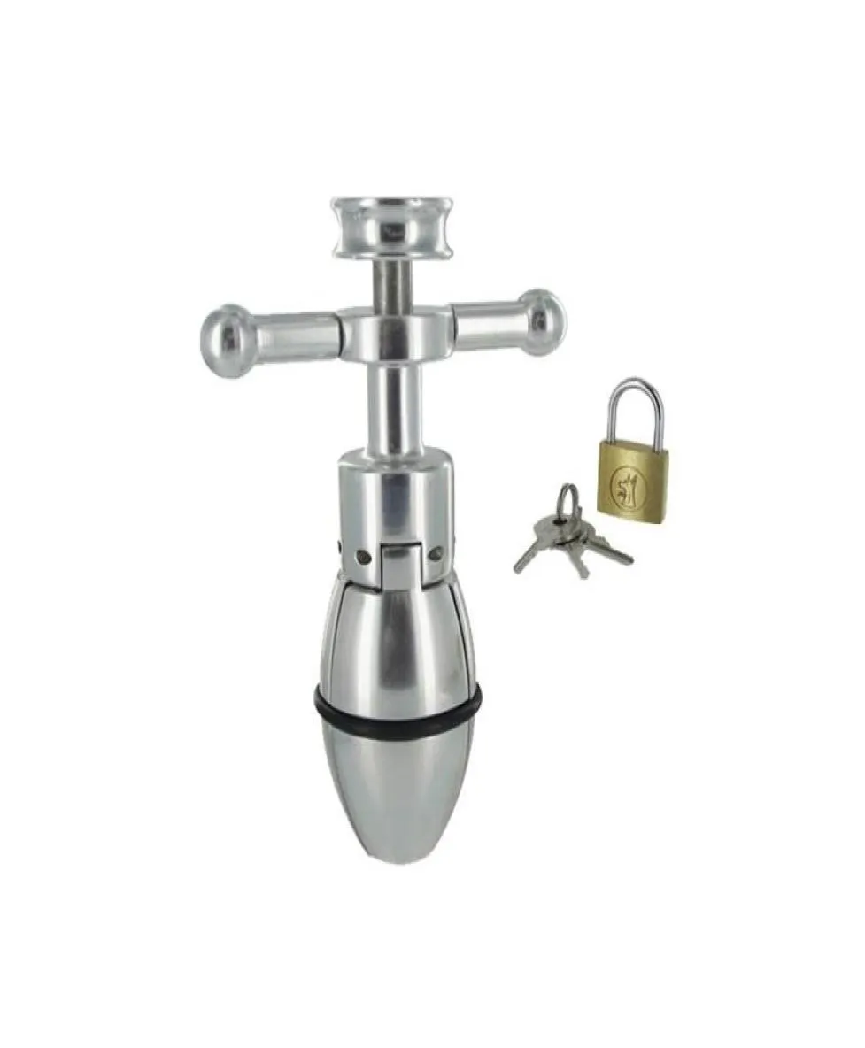 Grande plug anale espandibile in acciaio inossidabile Enorme apribile unisex con chiusura Butt Stopper Massaggiatore Giocattoli sexy per uomoDottoressaMonali4225207