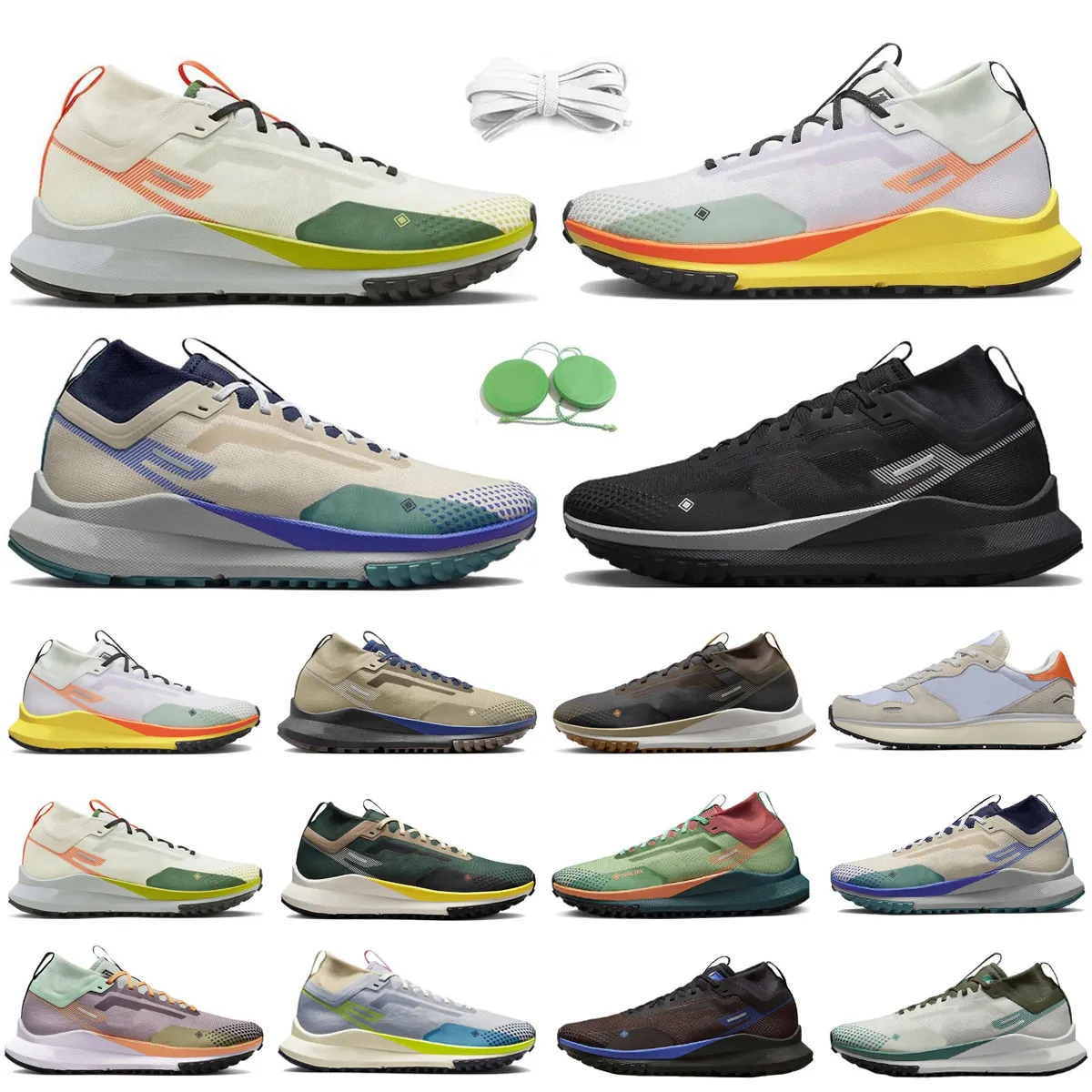 Pegasus Trail 4 Uomo Donna Scarpe da corsa React Sneaker Barely Grape Total Arancione Nero Lupo Grigio Volt Bone Smoke Pesca Crema Latte di cocco Scarpe da ginnastica da uomo Scarpe da ginnastica sportive