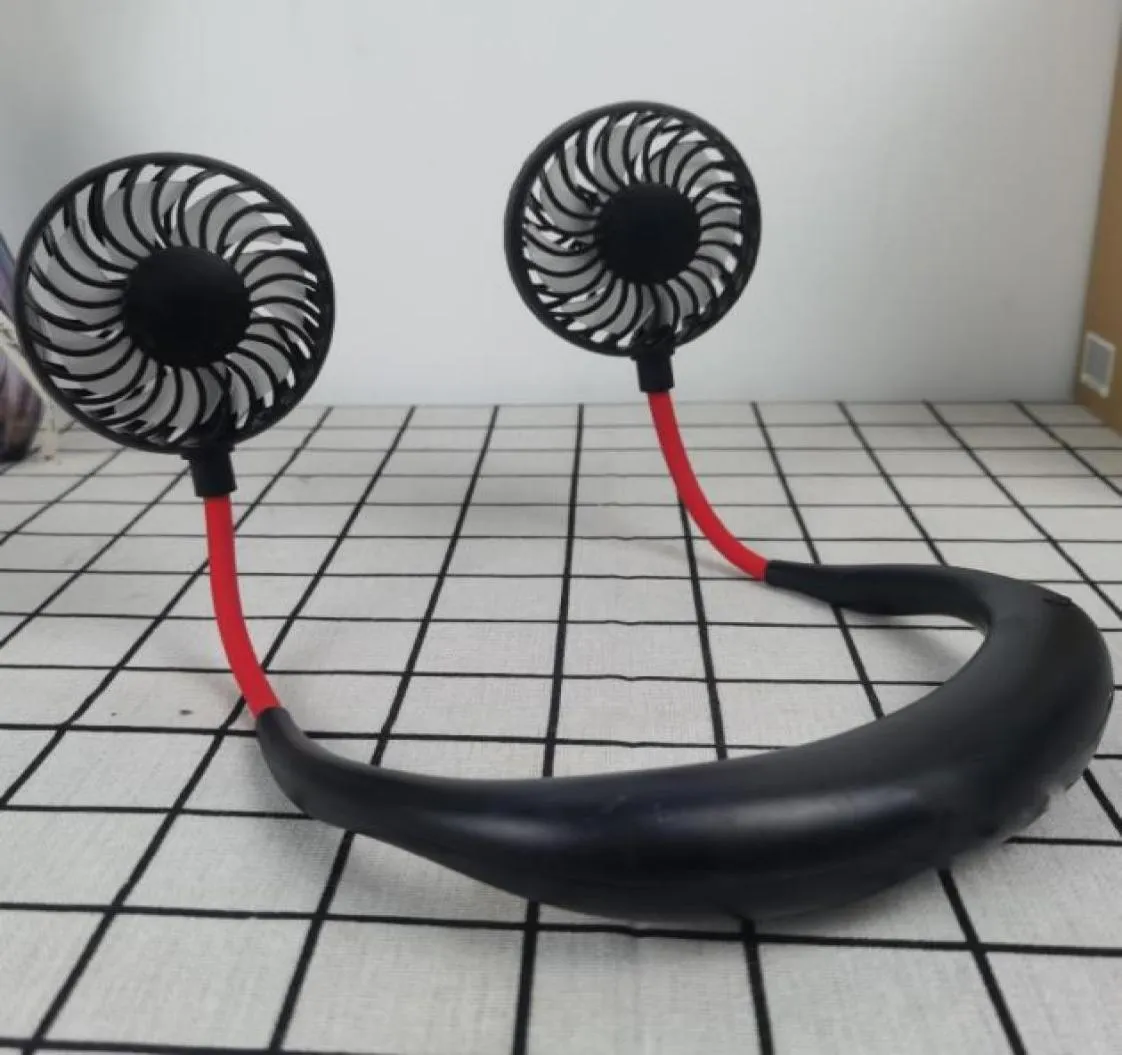 Ventilatori portatili ruotati a 360 gradi Ventilatore pigro per il collo della mano Ventilatore personale appeso USB ricaricabile indossabile per aromaterapia per Tr419348793442