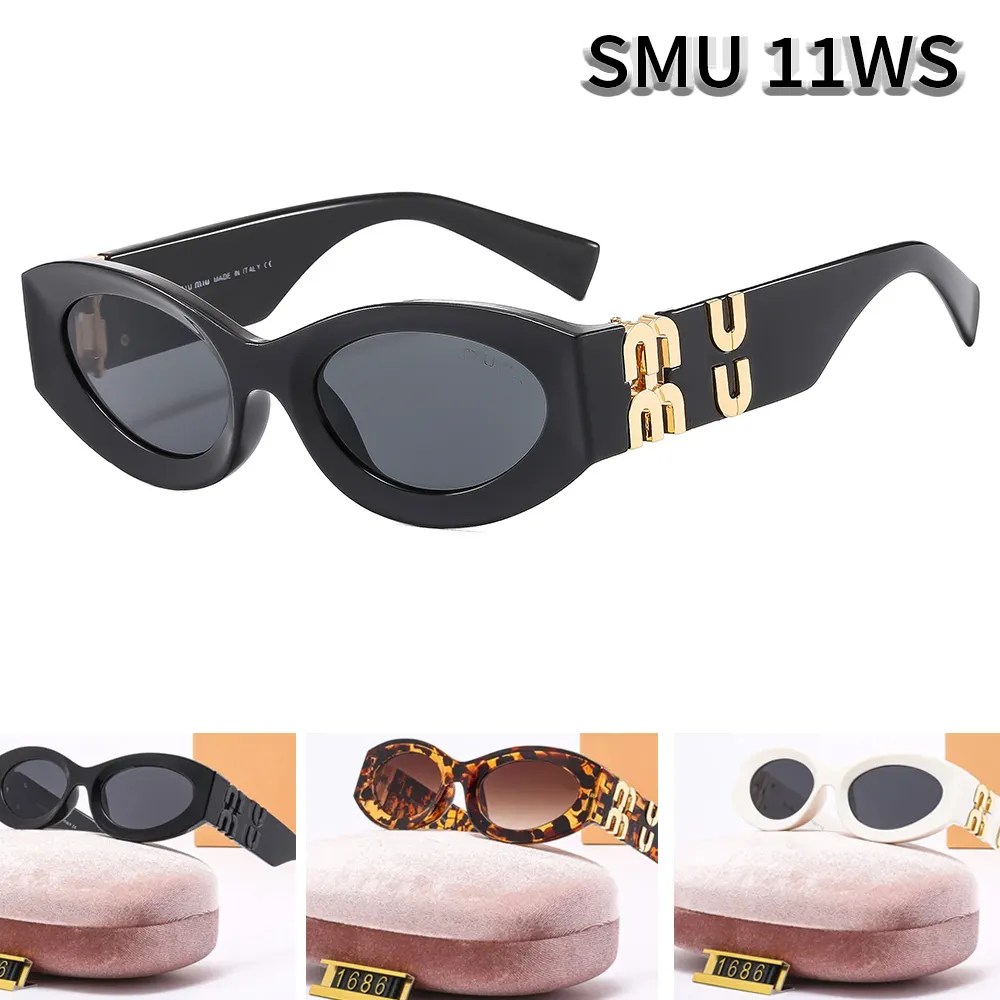 Miumius SMU 11WS 1: 1 lunettes de soleil marque italienne de luxe femmes miui miui lunettes classique oeil de chat petites lunettes de soleil à monture ovale 1687 1686