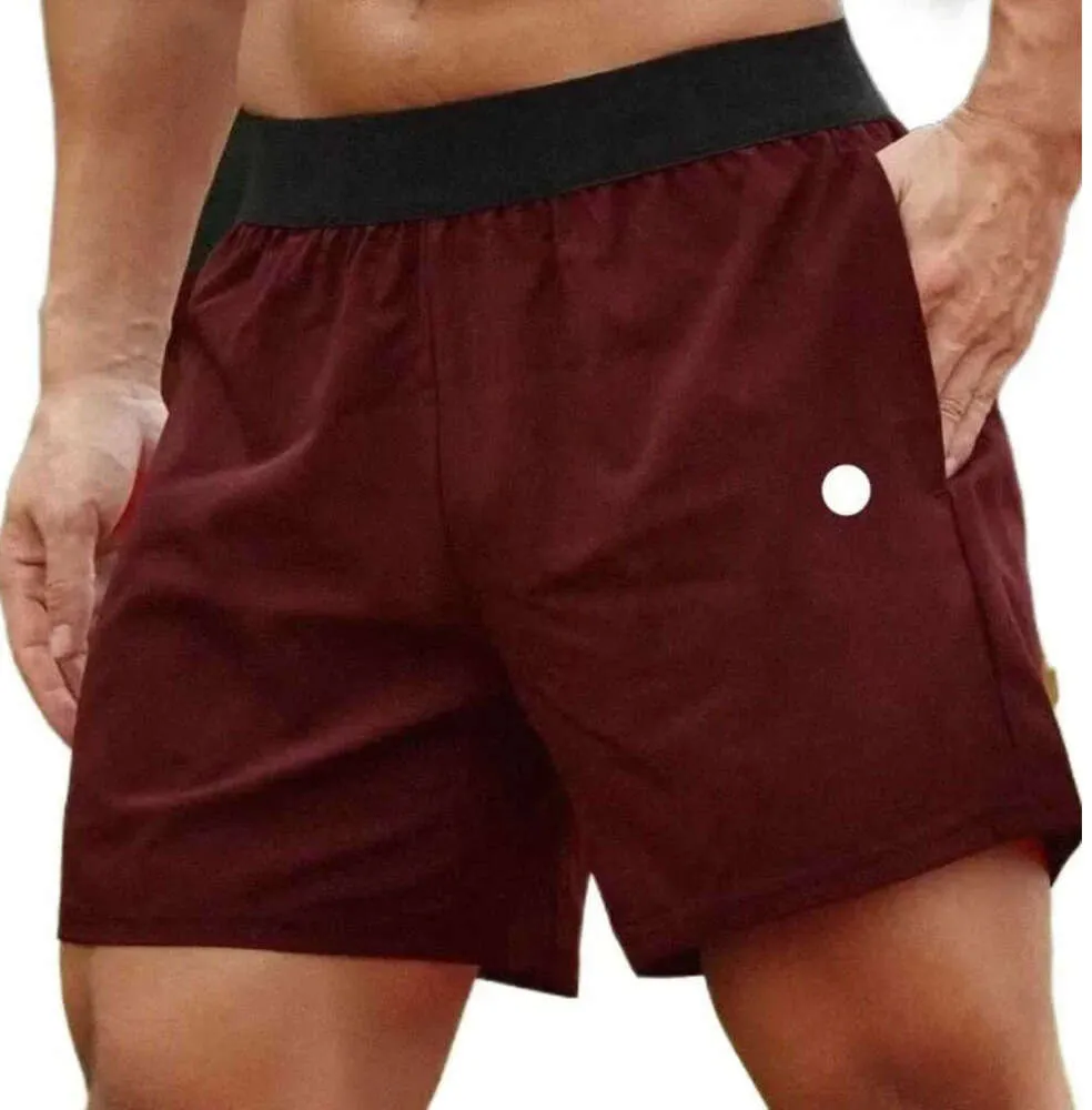 Mannen Yoga Sportshorts Outdoor Fitness Sneldrogend Lululemens Heren Effen Kleur Casual Running Lulu Kwart Broek Lulus 147