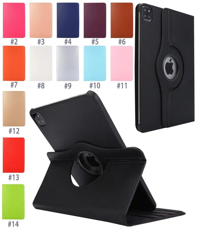 360° Rotation Tablet Cases for iPad Pro 129inch 3rd4th Gen Litchi Texture PU Leather Flip Kickstand Cover with Multi View An8460889