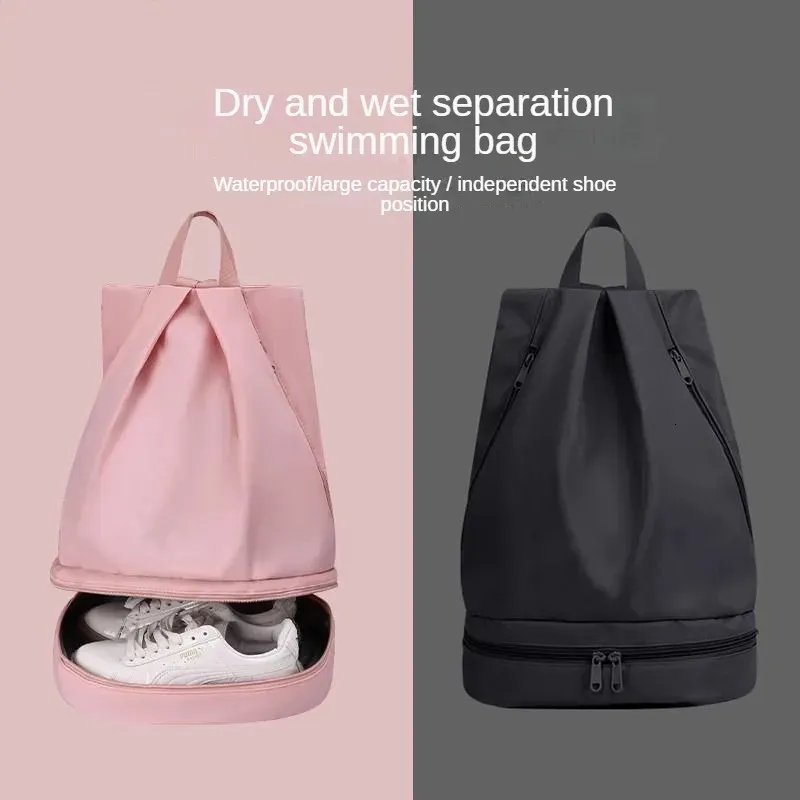 Borsa da nuoto impermeabile Separazione bagnata e asciutta Zaino da palestra per donna con scomparto per scarpe Sport da viaggio di grande capacità Uomo 231228