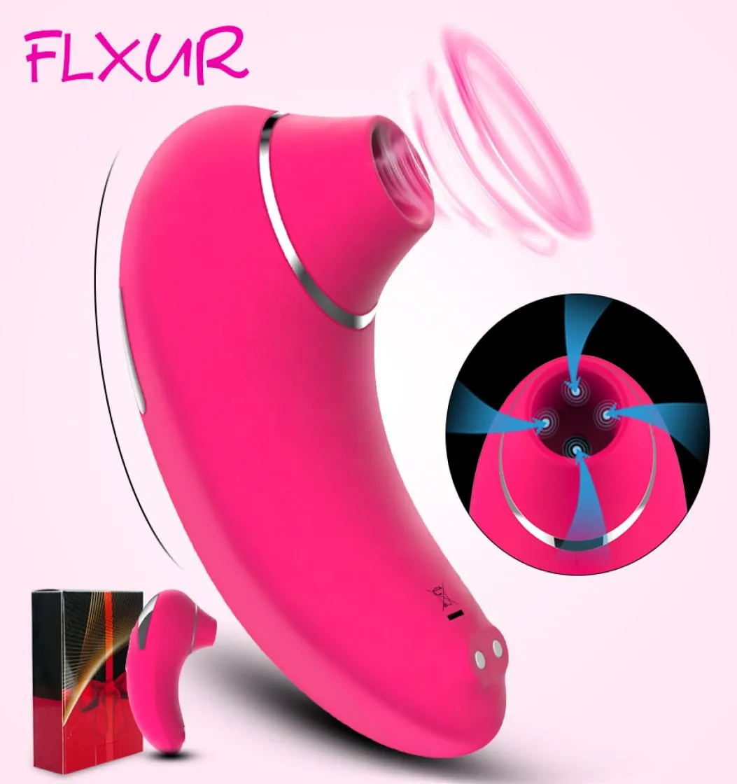 Flxur sucker vibrator bröstvårta suger vibrerande avsugning klitoris stimulator erotisk silikon vuxen sexleksaker för kvinnor masturbator y26115316