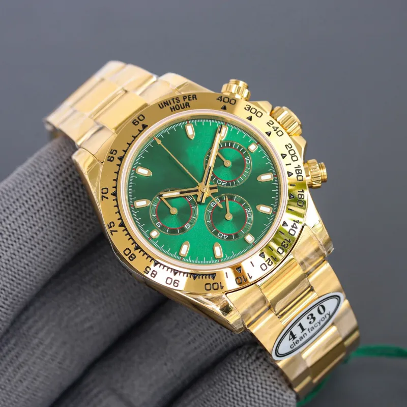 Новые высококачественные мужские часы -дизайнер роскошные часы 4130 Автоматические механические часы сапфировые стекло 40mm9904l из нержавеющей стали роскошные световые часы