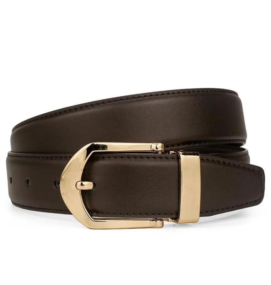 Belts Mens Belt Fashion Belts Men Leather Black Business Belts Women Big Gold Buckle Womens Classic Casual Ceinture with Orange Bo9913250