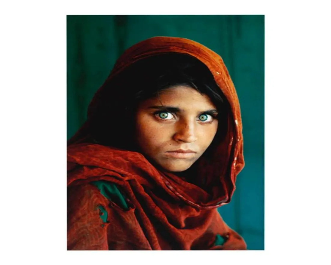 Steve McCurry Afghan Girl 1984 Målning Affisch Print Home Decor inramad eller Oframed Popaper Material9475687