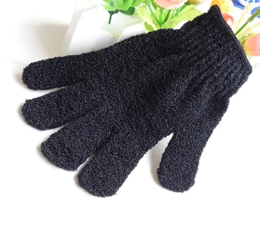 Gants de bain Spa noirs exfoliants, brosse en nylon, gants de douche, Scrubber3380453