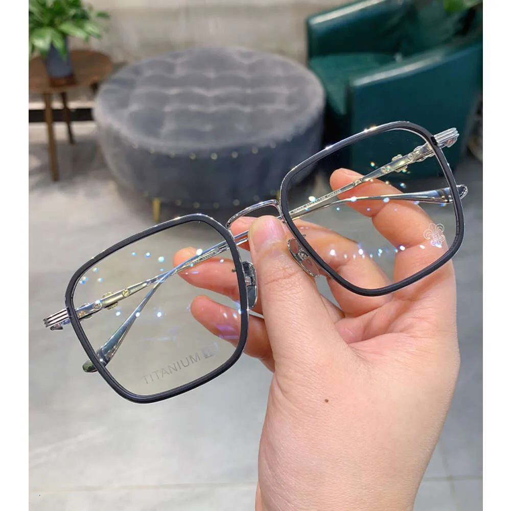 デザイナーCHクロスグラスフレームクロムブランドサングラス眼鏡トレンディハート豪華な高品質フレーム無料配送2024 1794