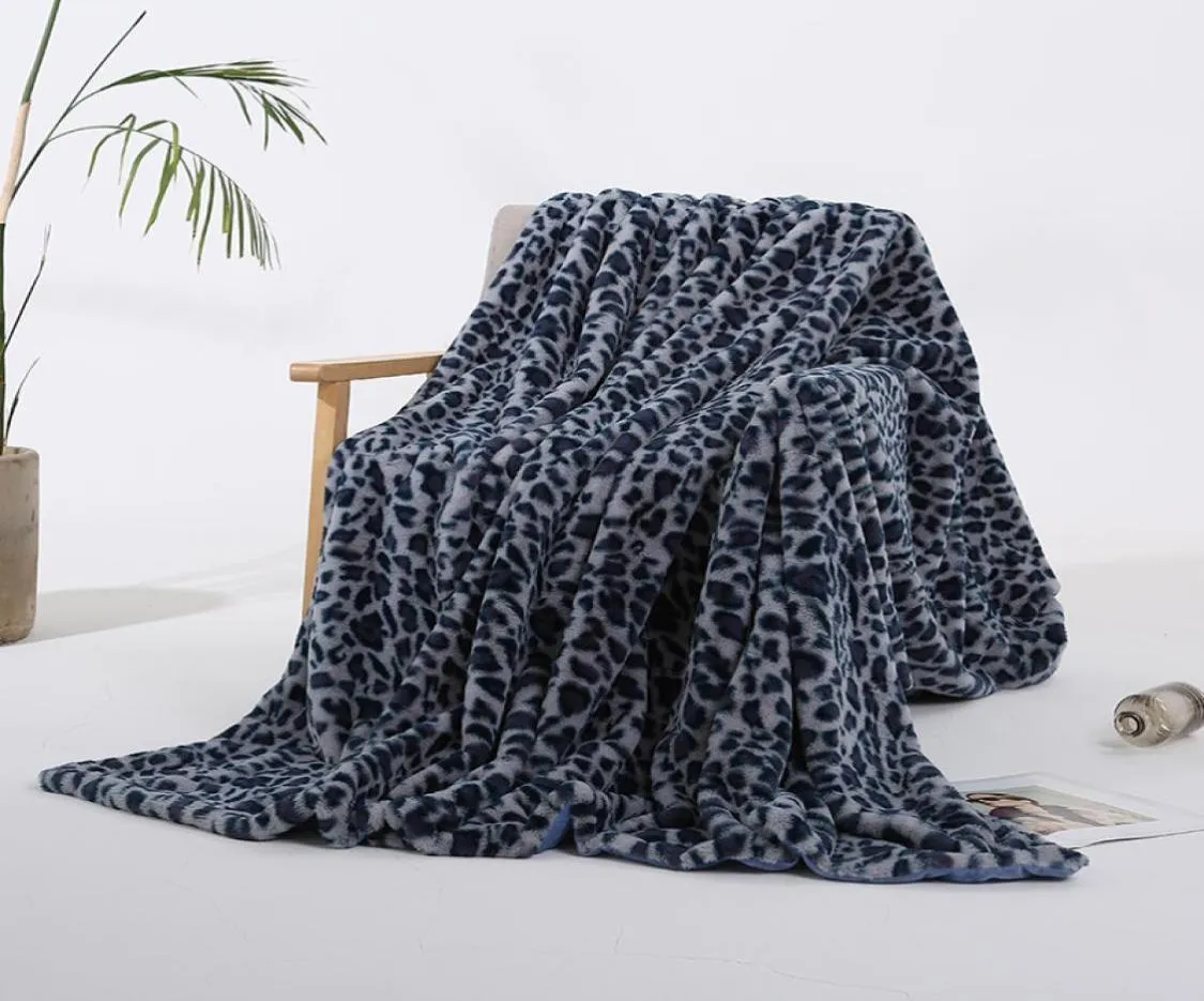 Leopard Print Blanket Velvet Blankets Double Material Simple Soft Touch Fashion Nap Shawl Carpets For Adult Kids41233794004365