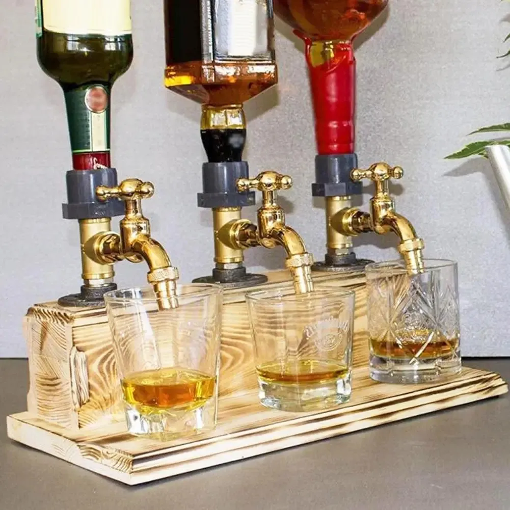 Wijndispenser Opvallend innovatief hout Vaderdag Stabiel Whisky Liquor Drinkfles Dispensers Geschenken Feestartikelen 231228