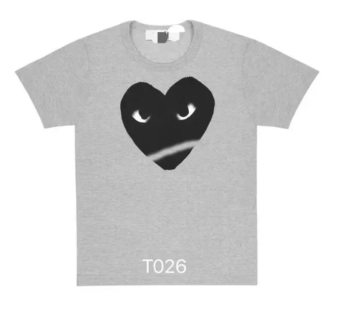 Bordado de algodón informal de algodón Camiseta de manga corta Camisetas de moda para hombres Diseñador de corazón Red Heart Shirt Y1lk