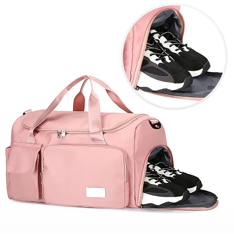 Große Kapazität Outdoor Wasserdichte Reisetasche Gepäck Handtasche Frauen Schulter Nylon Sport Gym Weibliche Umhängetasche 231228