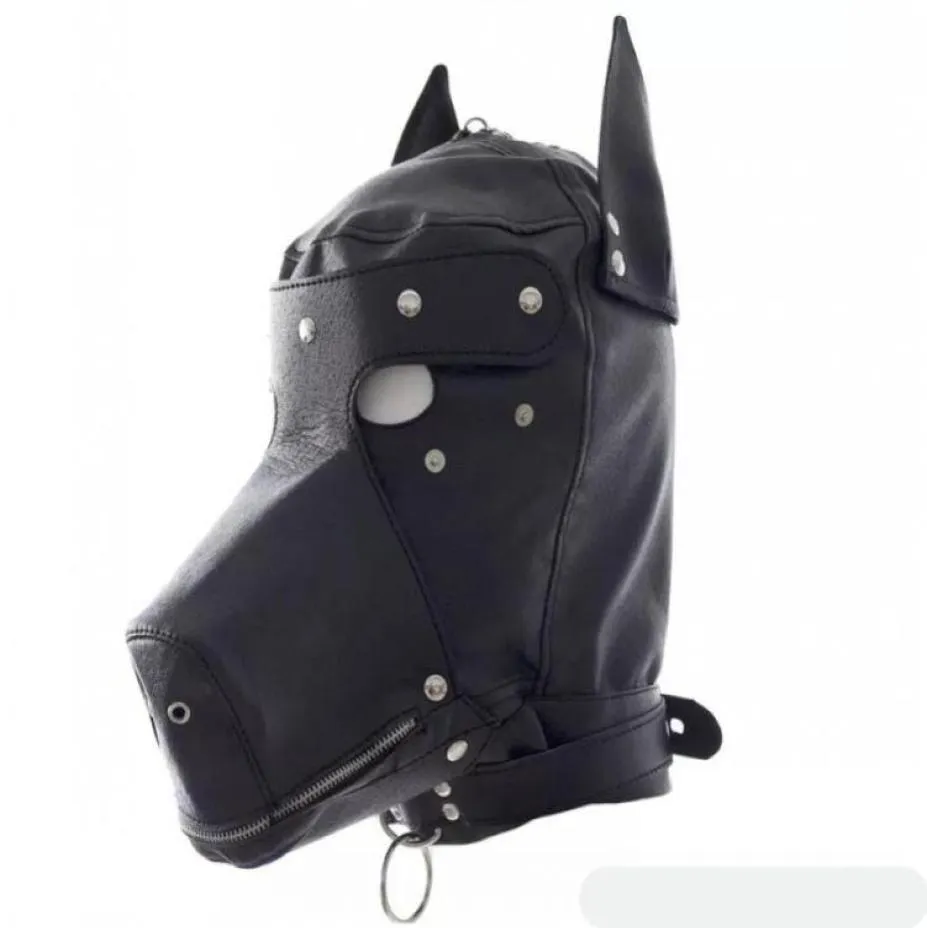 Sex fetisch roll play hund slave head hoods bondage helt slutna roliga huvudbonader masker sexiga bdsm spel par5527128