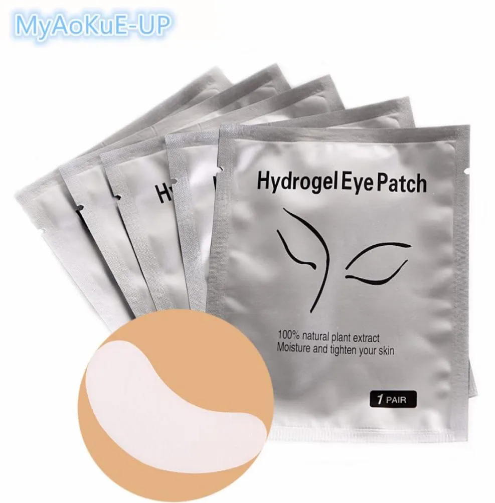 100 pares de almohadillas de hidrogel para ojos, parches para pestañas, herramientas de maquillaje, pestañas de extensión, herramientas cosméticas 3284904