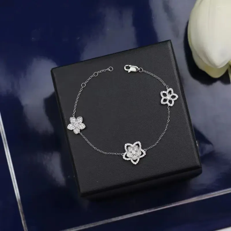Charm Armband High Qulity Classic Europe 2023 Trend Brand Jewelry for Women Cherry Blossom Design Summer Flower Gift Girls