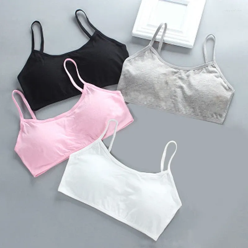 Bustiers espartilhos adolescente sutiã sem costura bralette copo cheio de algodão roupa interior tubo de sono superior feminino lingerie íntima push up