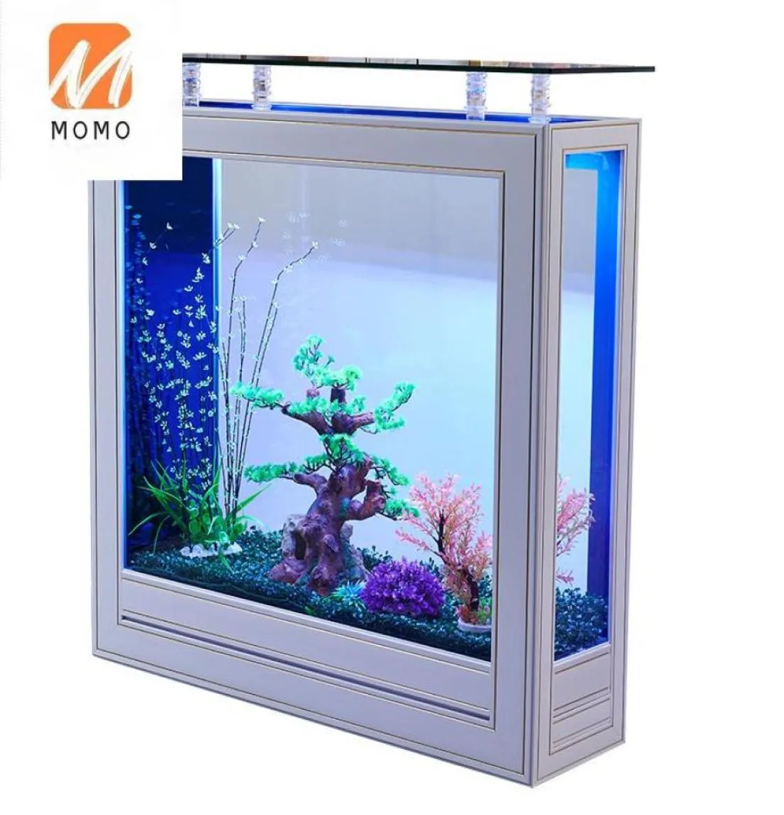 Aquarien Licht Luxus Aquarium Wohnzimmer Hause Boden Große Mittlere Unterbereiche Bildschirme Glas Aquarium Ökologische Veränderung Wasser4350115