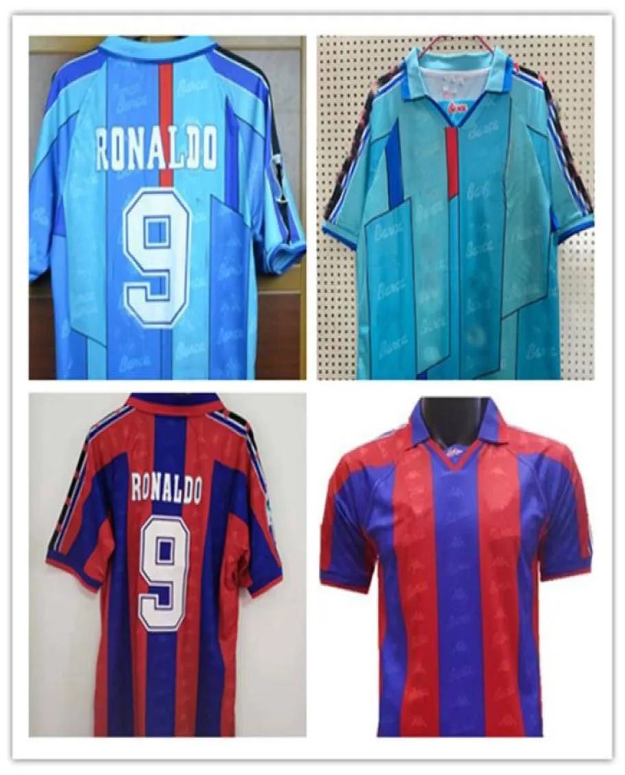 199697 Barcelona AWAY retro voetbalshirt 96 97 FIGO RONALDINHO RONALDO 1996 1997 RIVALDO GUARDIOLA Iniesta Jaar Barcelona footba3652168