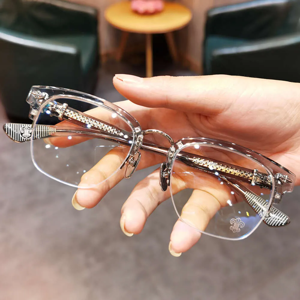 Projektant CH Cross okulary rama Chromy Marka okulary przeciwsłoneczne Nowe okulary dla mężczyzn kobiety modne retro talerze duże krótkowzroczność luksusowe ramy wysokiej jakości 2024 2dft