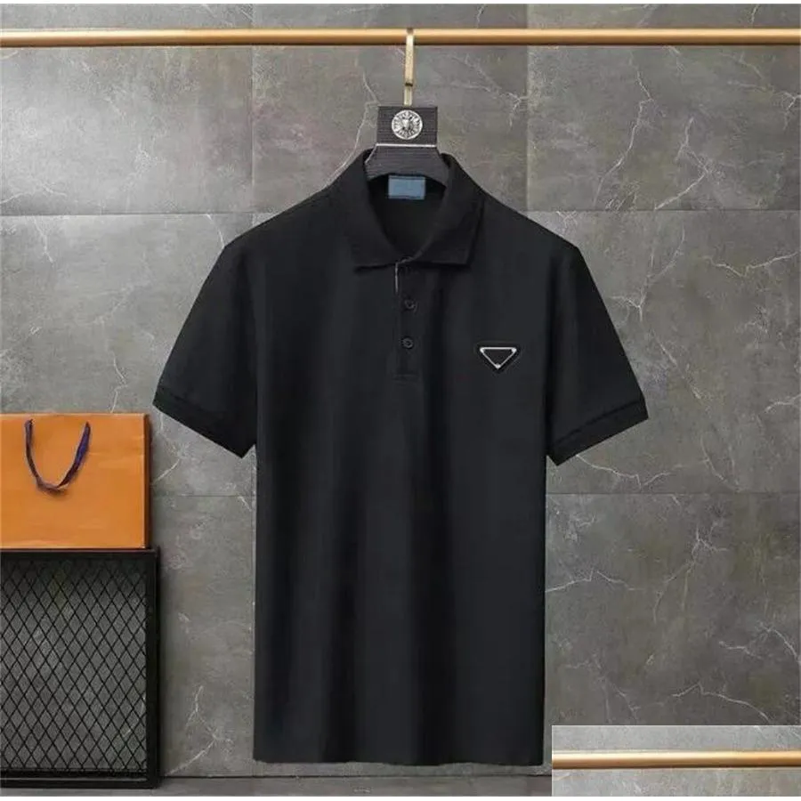 Herenpolo's Heren Designeroverhemd S T Tees High-end mode Katoen V-hals Man Tops Vrouw T-shirts Luxe Casual Paarkleding Aziatisch Si Dhwiq