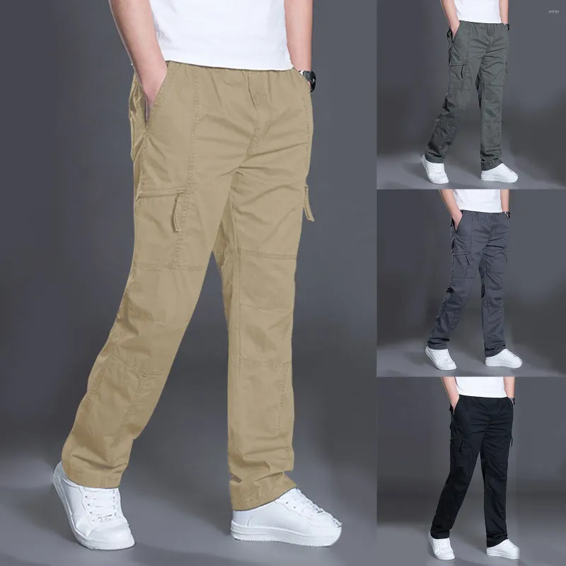 Men's Pants Streetwear Casual Joggers Cargo Men Pocket Plus Size Harem Trousers Male Khaki Loose Fit Long Man Sweatpants Daily