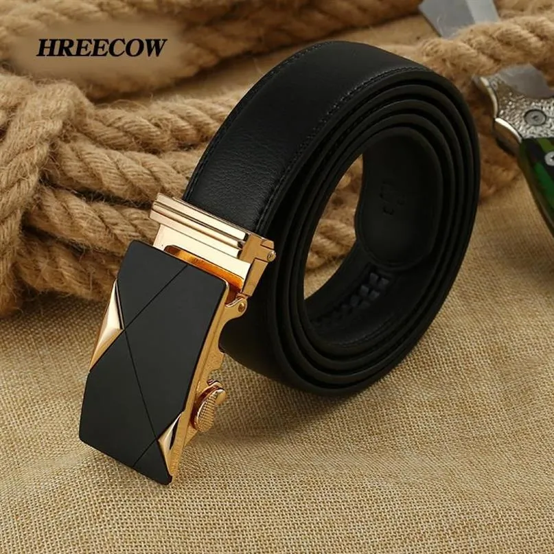 Designer Automatic Buckle Cowhide Leather Men Belt Fashion Luxury Belts For High Quality186o