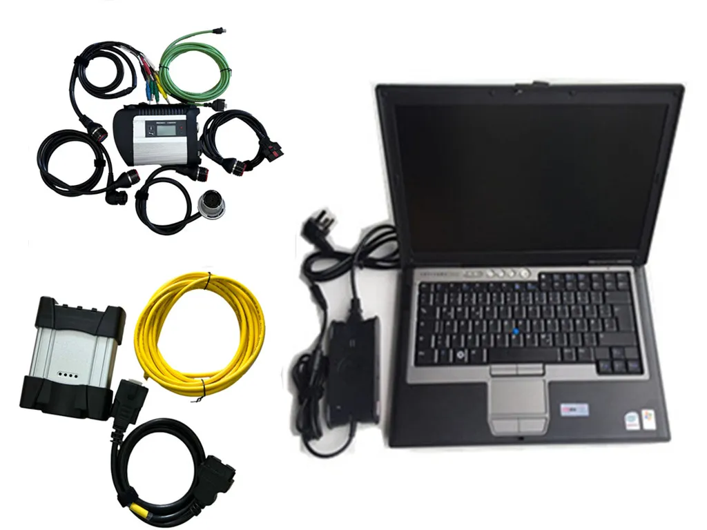 För BMW ICOM Next Auto Diagnostic Tool MB Star C4 SD C4 Star Diagnosis SSD 2024V 2in1 Laptop D630 4G RAM