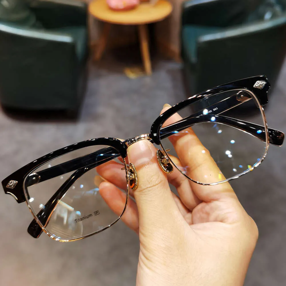Designer Ch Cross Brilmontuur Chromes Merk Zonnebrillen Nieuwe Brillen voor Mannen Vrouwen Mode Zakelijk Titanium Gekoppeld Bijziendheid Hart Luxe Hoge Kwaliteit Frames Y7zt