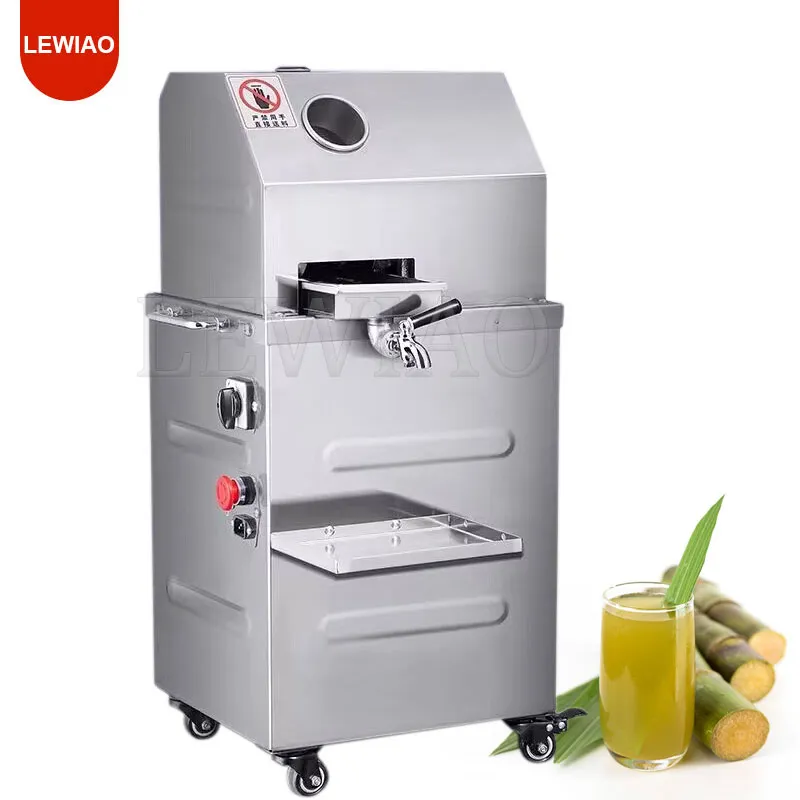 Commercial Sugar Cane Electric Juicer Extractor Rostfritt stål Sockerrörsaftmaskin 300 kg/h