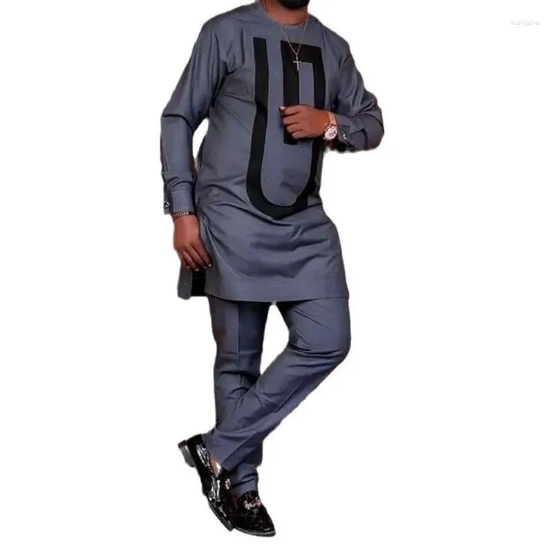 Etniska kläder afrikanska set män mode kläder hip hop tracksuit dashiki mantel afrikain casual afrika