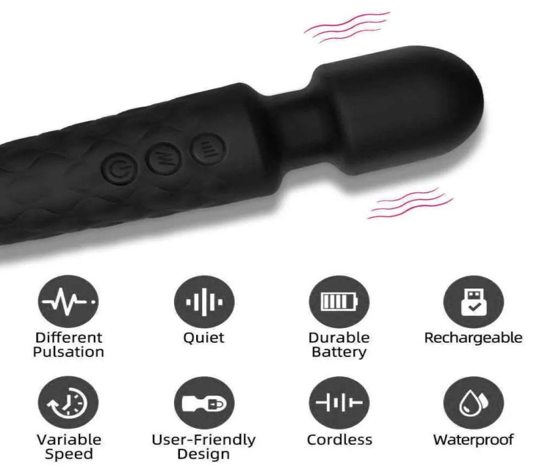 l12 Massagegerät Sexspielzeug 20 Geschwindigkeit Mini Leistungsstarker Vibrator für Frauen G-Punkt AV Zauberstab Klitoris Stimulator Dildo Vibrierender Erwachsener Coup1034555