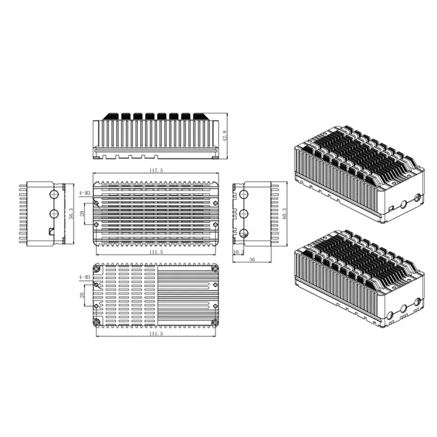 Régulateur électronique EP-200A Version professionnelle 6-14S ESC haute puissance pour moteur EA125/UAV de Protection d'usine haute puissance