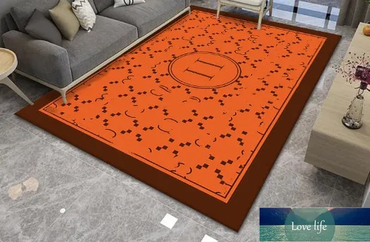 Mode Marke Wohnzimmer Teppich Tisch Teppich Orange Gefühl Schlafzimmer Nacht Decken Großhandel