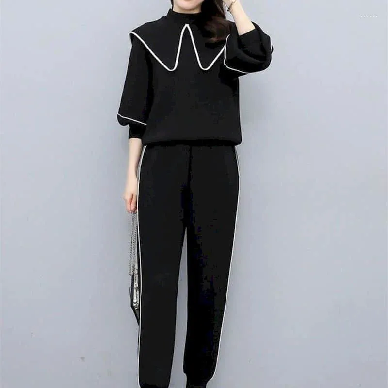 Women's Two Piece Pants Navy Leader Pant Sets Women's Tracksuit Fashion Casual Sportswear Set For Women LOOSE High Street Y2k Clothes