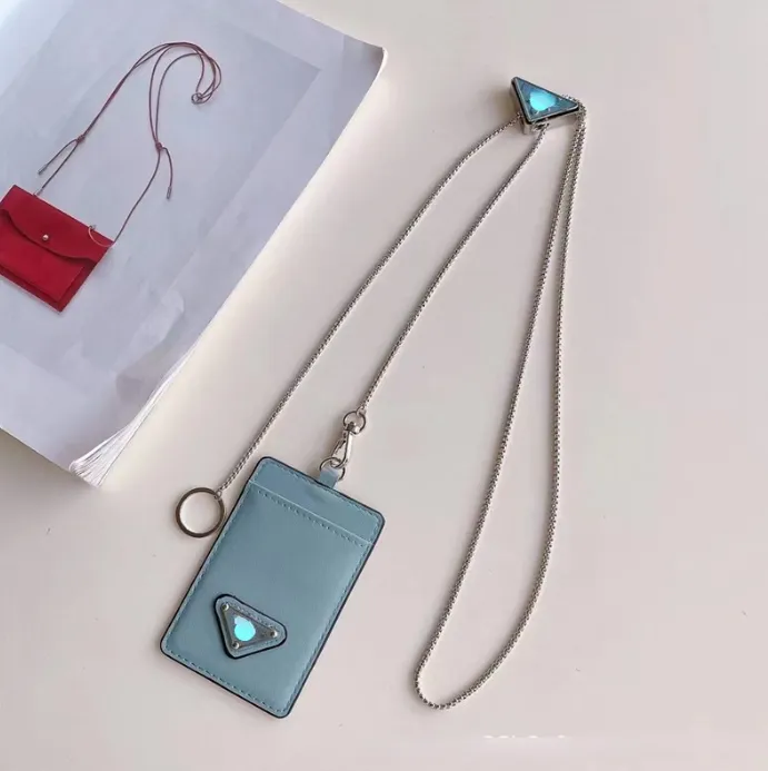 Light Luxury Cards Holders Card Holder Cards Clamp Work Permit Lanyard Hanging Neck Applicable Card Holder Unisex Leather Case Document Package