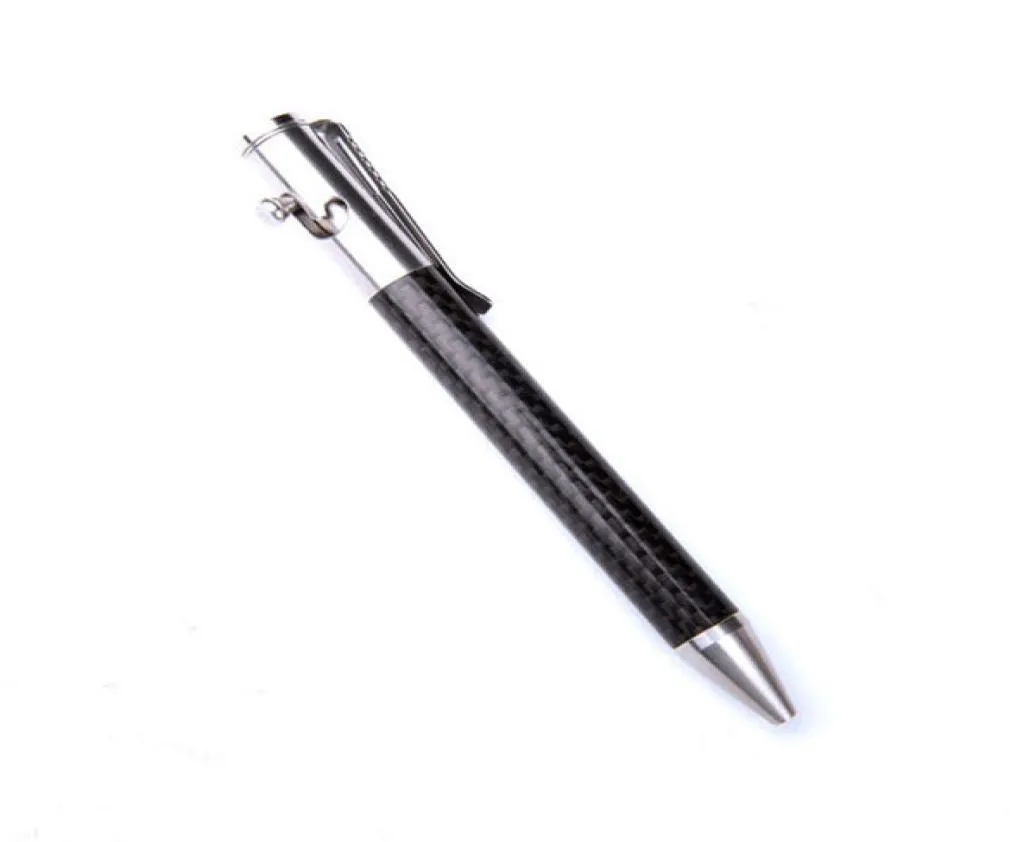 Kohlefaser Bolt Action Taktischer Stift Selbstverteidigung Taschenstift Glasbrecher Outdoor Survival EDC1124130