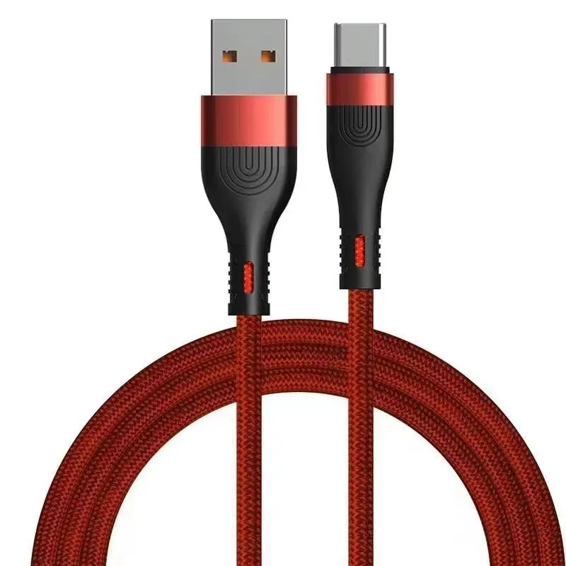 New Hot Selling 66W QC3.0 Charging Transfer 2in1 480Mbps Constant Temperature Fast Charging Braided Nylon Micro Type-C USB Cable