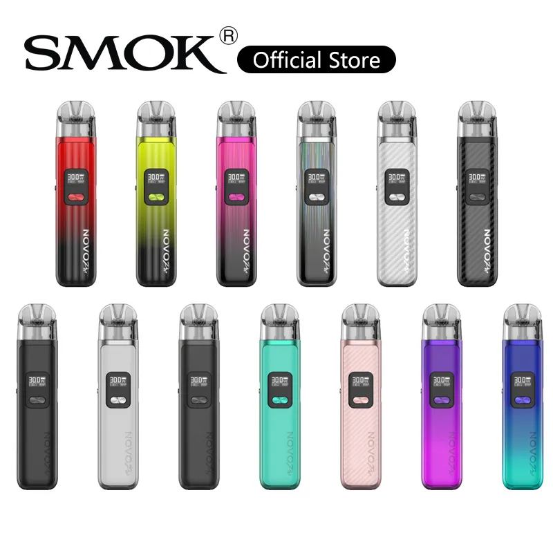 Smok Novo Pro Pod Kit 30W Vape System Inbyggt 1300mAh Batteri 3 ml patron med 0,6Hm 0,8Hm Meshed Vapor System 100% Authentic