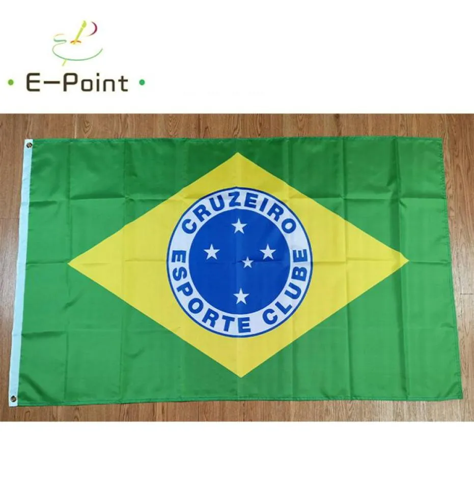Brésil Cruzeiro Esporte Clube Drapeau 35ft 90cm150cm Drapeaux en polyester Décoration de bannière volant drapeau de jardin de maison Cadeaux de fête 1605608