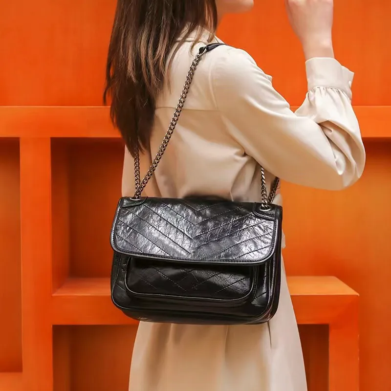 Дизайнерская сумка через плечо женская сумка через плечо 28 см 10A сумка с клапаном из мягкой телячьей кожи с коробкой Y029A
