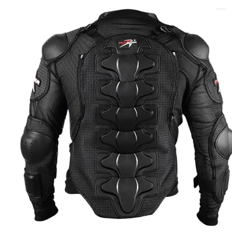 Vestuário de motocicleta homens armadura de corpo inteiro motocross corrida moto jaqueta equitação moto proteção tamanho M-4XL #