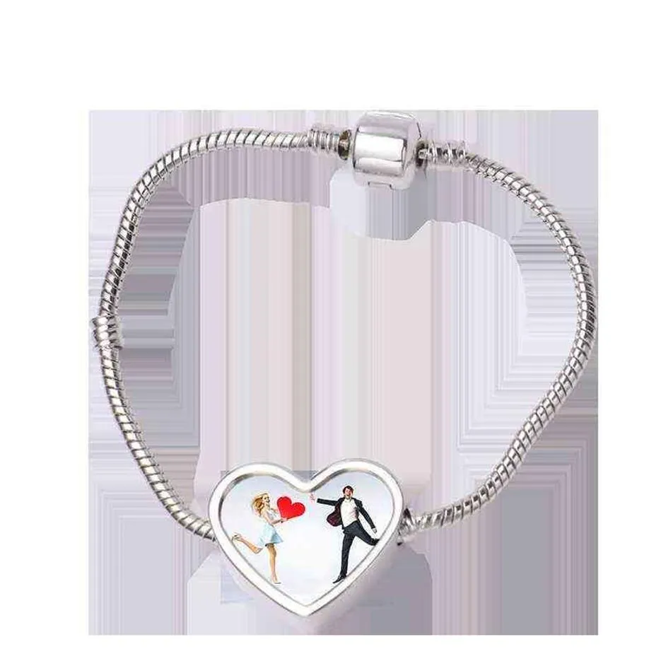 Braccialetti in bianco di sublimazione dei braccialetti del cuore dei gioielli 10 pezzi lotto A0047323Q