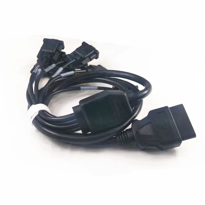 OBD2 Manlig plugg till 8 DB9 Kvinnliga gränssnitt Adapter OBD -kabel för fordonsfeldiagnos kan kort