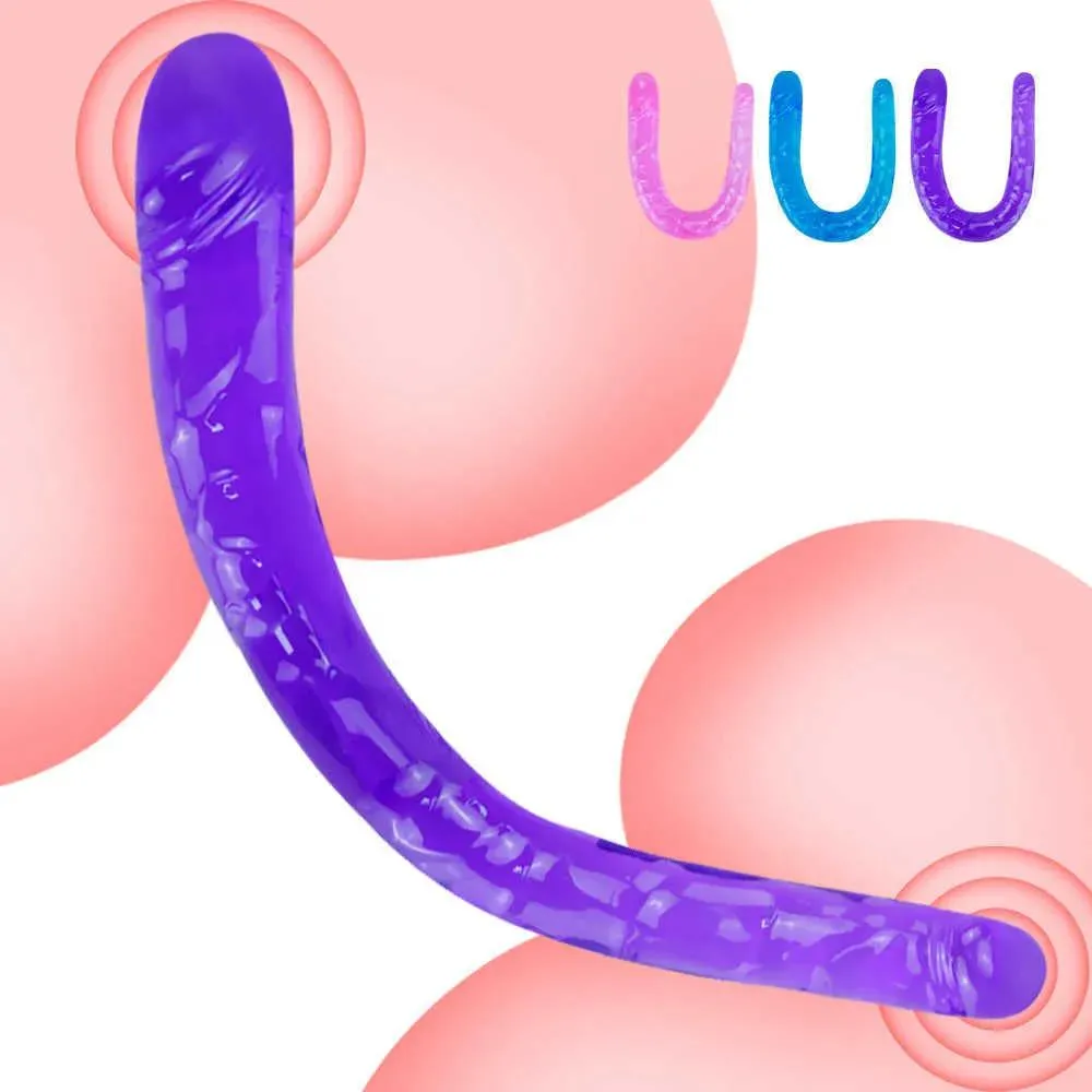 Dildos/dongs yapay penis 28cm iki çok uzun gerçekçi dildos horoz lezbiyen vajinal anal fiş esnek yumuşak jöle çift taraflı sahte penis kadınlar için