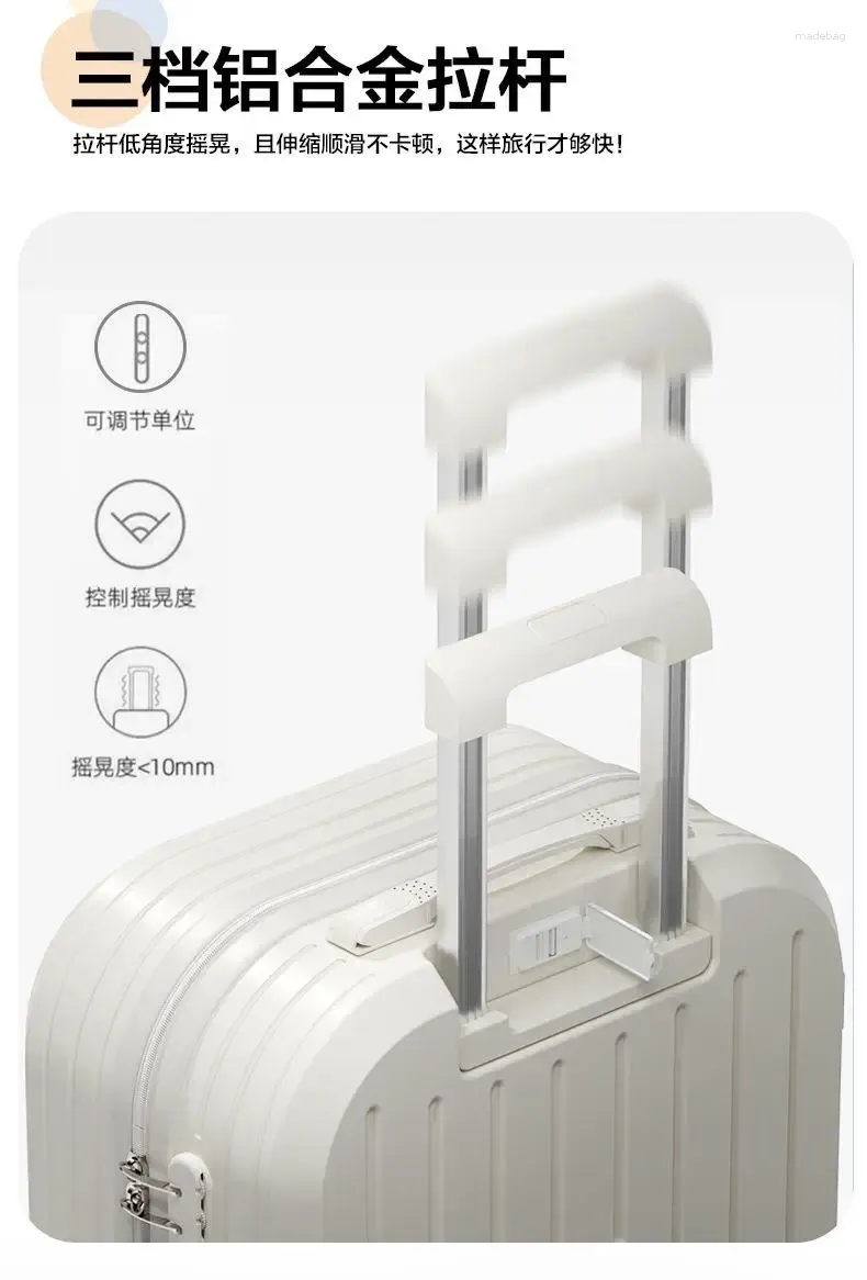 Suitcases Y0025 Luggage Student Multifunctional Female Trolley Box 24 Inch Silent Universal Wheel Password
