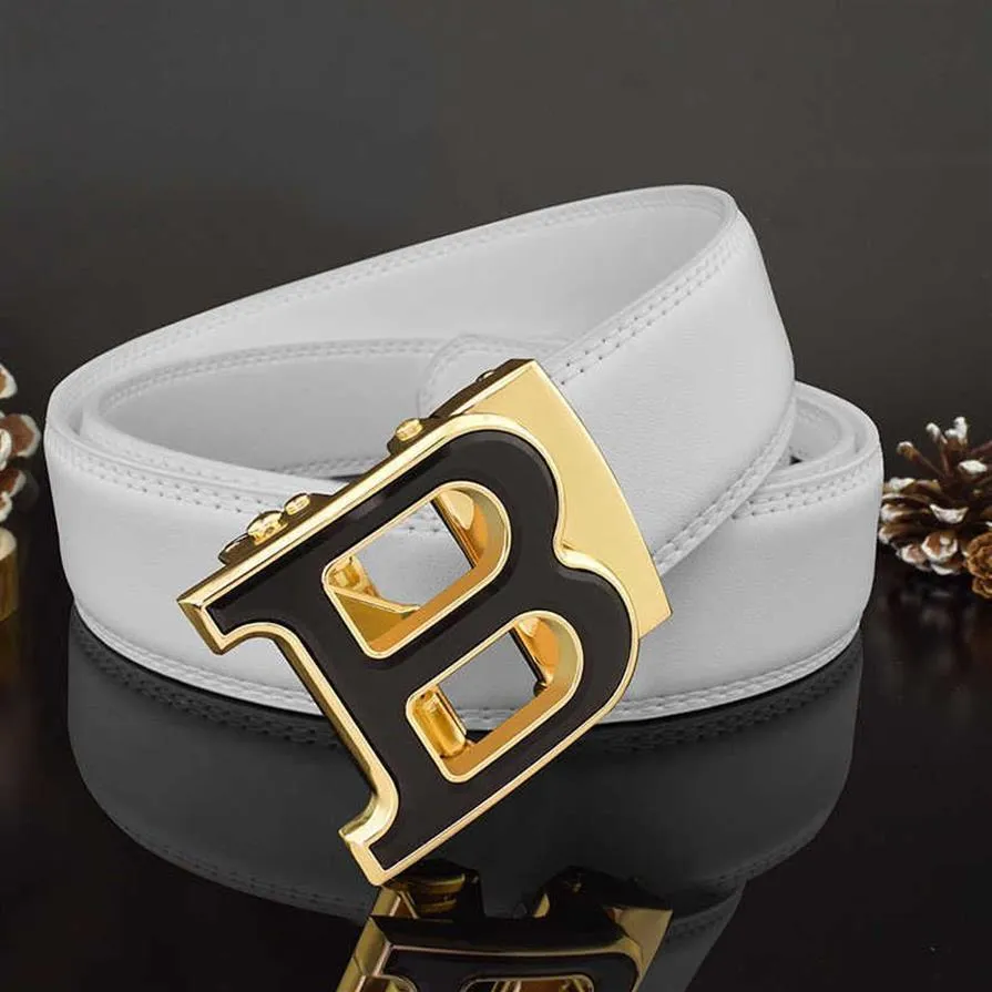 Designer Fashion Versatile Men's Belt Letter B Automatiskt Buckle Brand Belt Personality Business Casual midjeband340Q