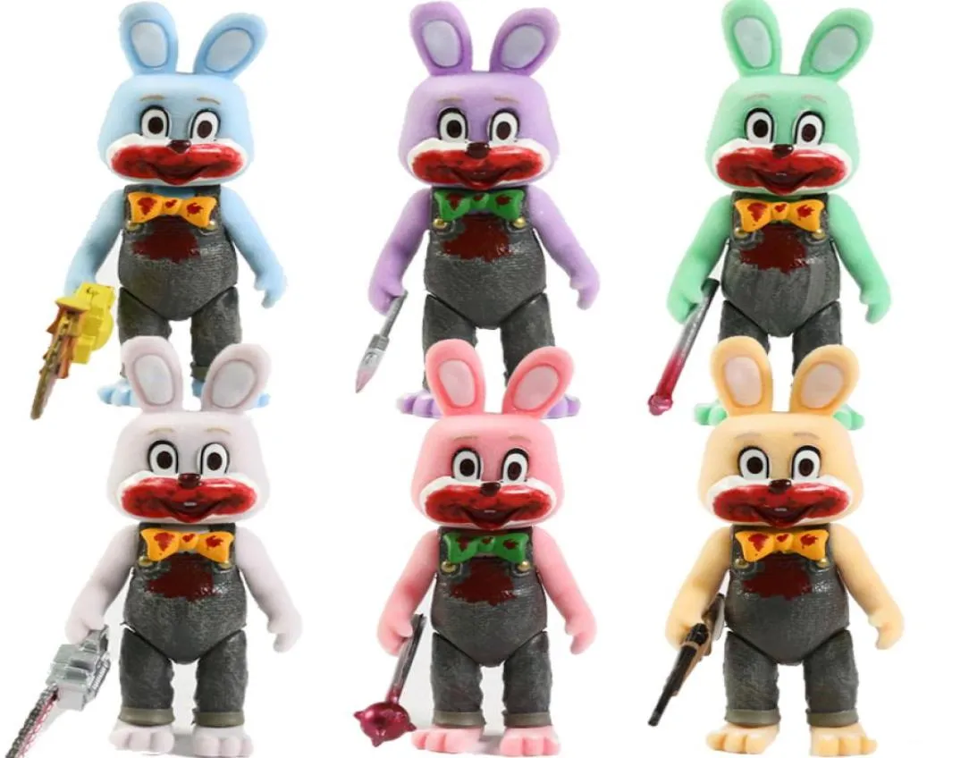 7pcsset Silent Hill 3 Robby Tavşan PVC Model Bebek Oyuncakları Koletle Figürler 2206137588692