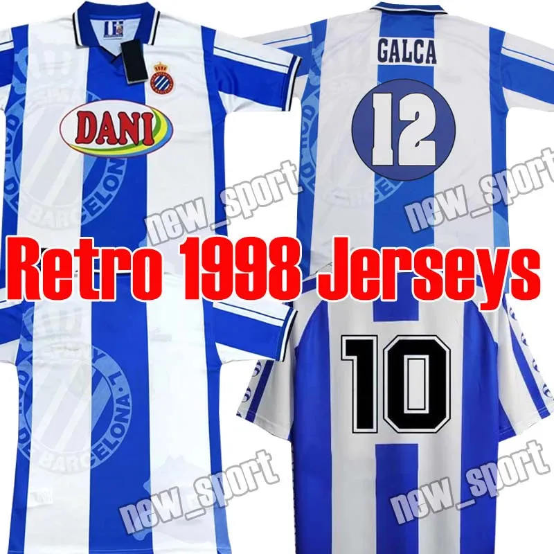 Retro 1984 89 97 98 RCD EsPaNyol Soccer Jerseys POCHETTINO PUADO Home Short sleeves MELAMED DARDER EXPOSITO MONTES Football Shirt Uniforms