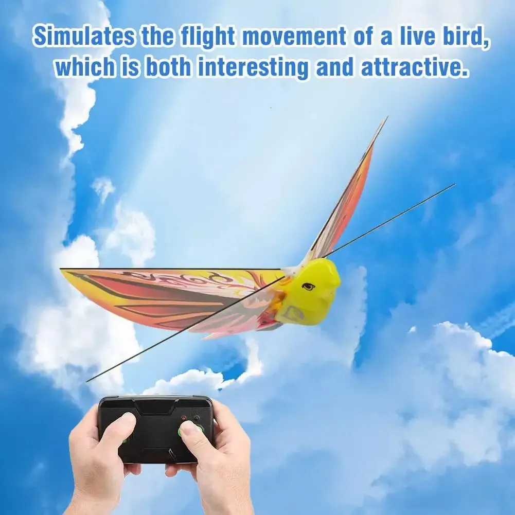 2.4G Zdalne sterowanie elektroniczne Symulowane Słaskotające dzieci RC Ptakowa zabawka dron ptak na radiu samolot Latający ptak 231229